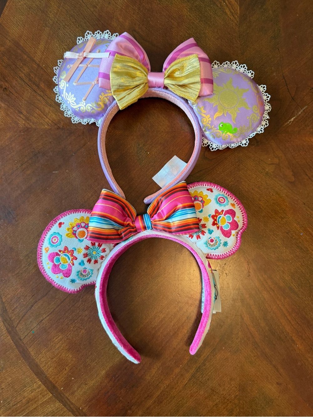 Disney Parks Minnie Ears Set of 2 Epcot Mexico Pavilion and Rapunzel